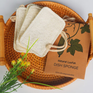 Wholesale Natural Dish Scrubbers Luffa Kitchen Loofah Sponge Biodegradable Scrub Scourer Eco Friendl
